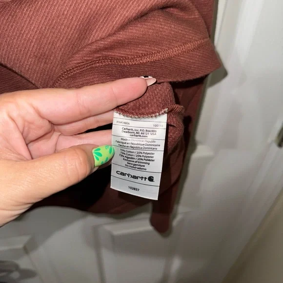 Carhartt Half-Zip Pullover in Rust Color - Picture 7 of 7